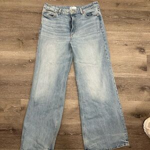 Zara, full length, wide leg Light Blue Denim Jeans